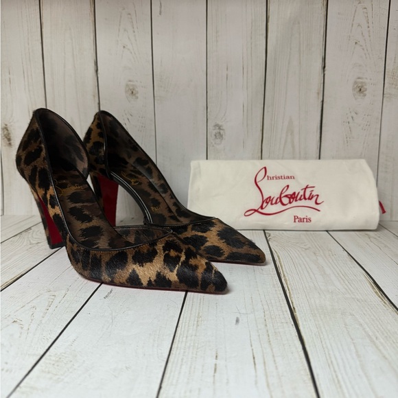 Christian Louboutin Shoes - Christian Louboutin Calf Hair Vibella Leopard Print Pumps Sz 39 / 9